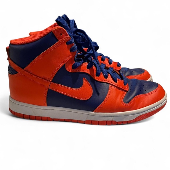 NIKE DUNK HIGH RETRO ORANGE-DEEP ROYAL BLUE 